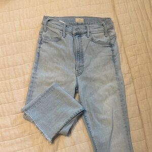 MOTHER Light Blue Ankle Jeans